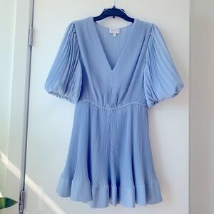 Milly Elle short sleeve pleated minidress